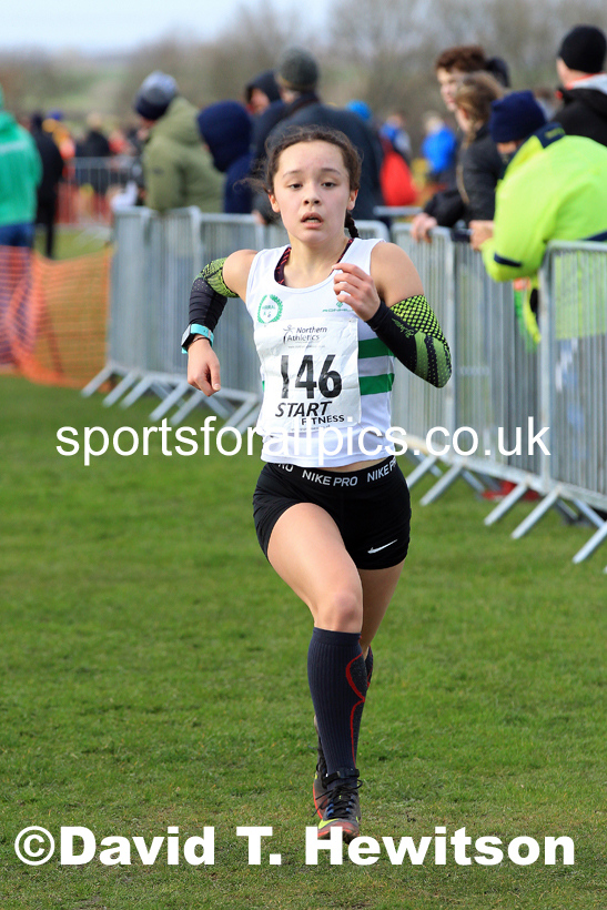 Girls under-15s 2022 Northern Cross Country Champs., Pontefract. Photo: David T. Hewitson/Sports for All Pics